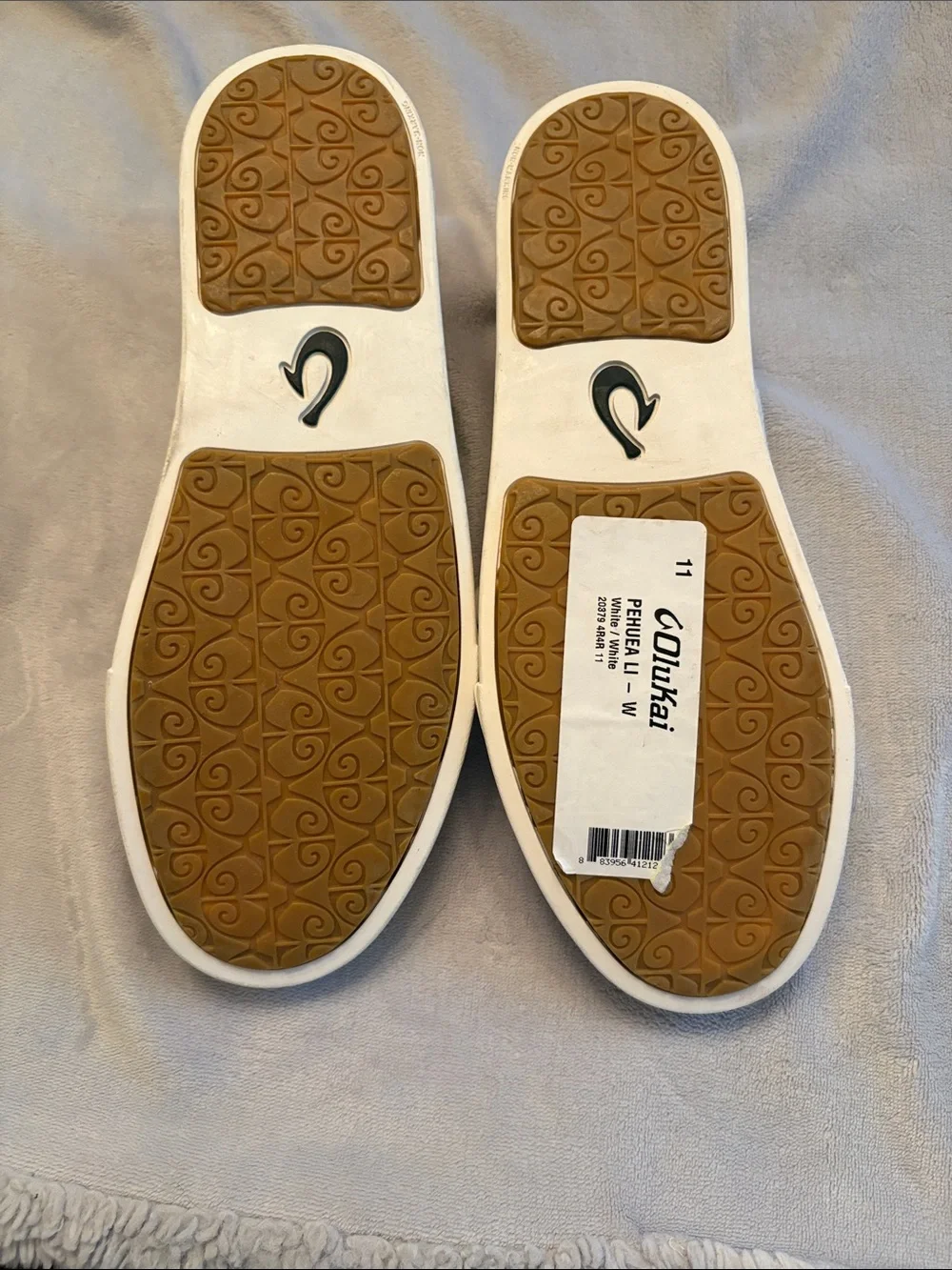 OluKai White Perforated Women’s Lace-Up Sneakers